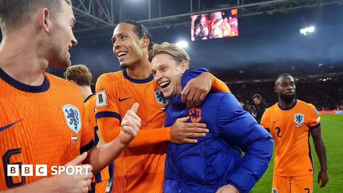 Joueurs néerlandais célébrant après un match