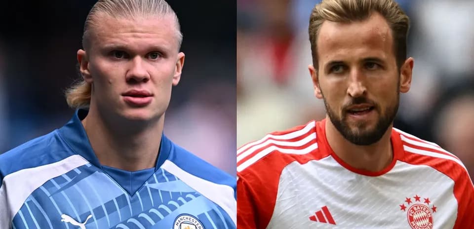 Erling Haaland et Harry Kane en tenue d'équipe