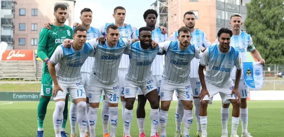 Équipe de Universitatea Craiova avant le match