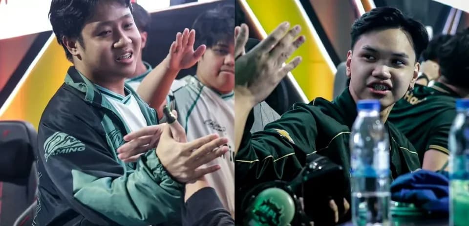 Deux joueurs se saluant lors d'un événement e-sport