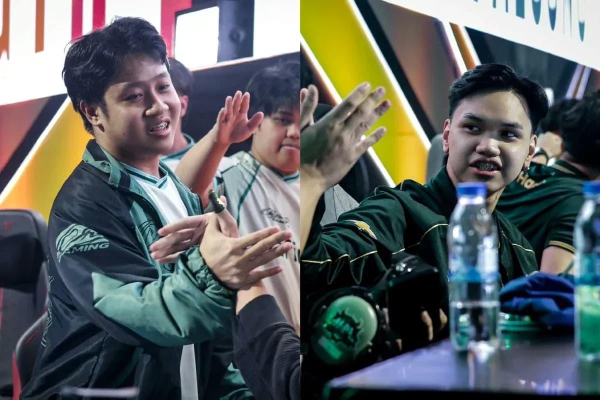 Deux joueurs se saluant lors d'un événement e-sport