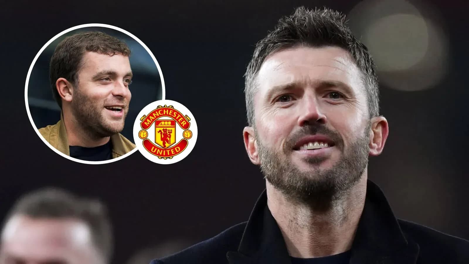 Deux hommes avec le logo de Manchester United
