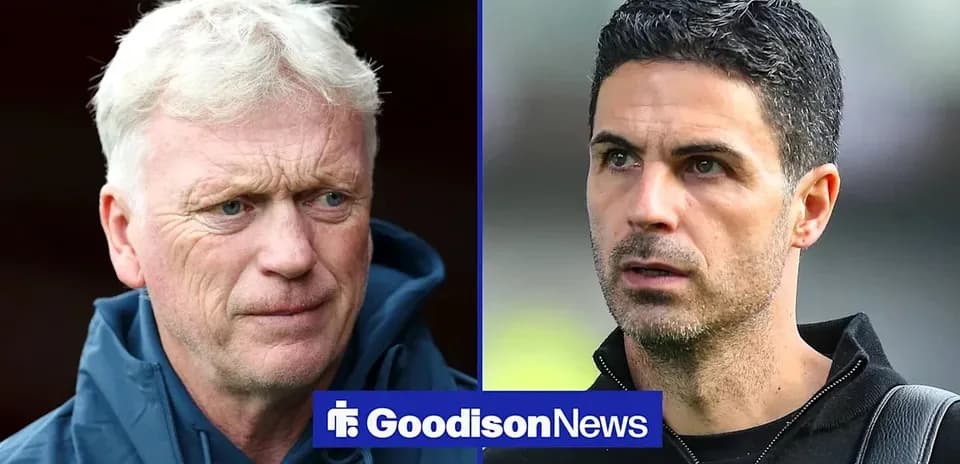 David Moyes and Mikel Arteta during press event