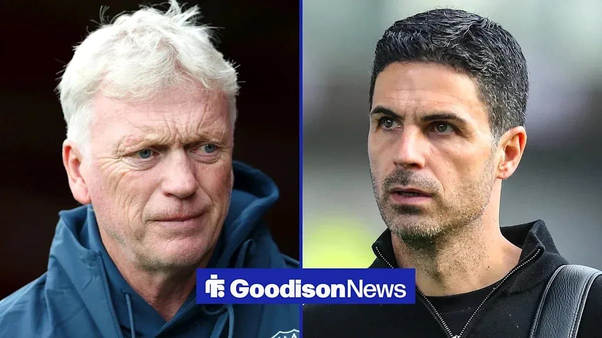 David Moyes and Mikel Arteta during press event