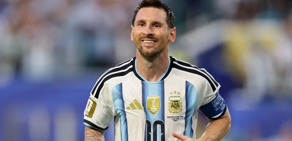 Joueur argentin célébrant lors d'un match