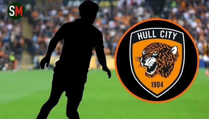 Silhouette d'un joueur avec le logo de Hull City