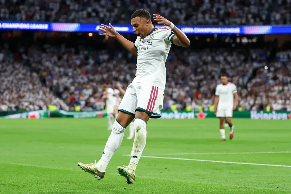 Joueur célébrant un but lors d'un match de football