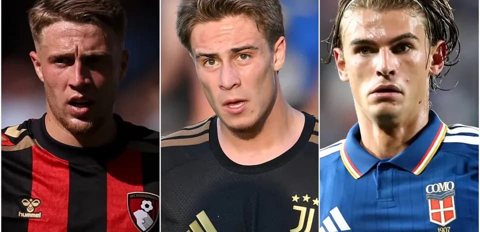 Trois joueurs de football en portraits séparés