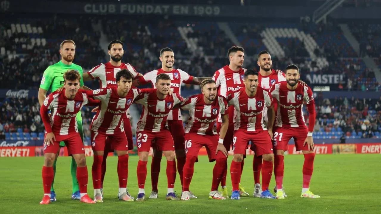Équipe d'Atletico Madrid avant le match