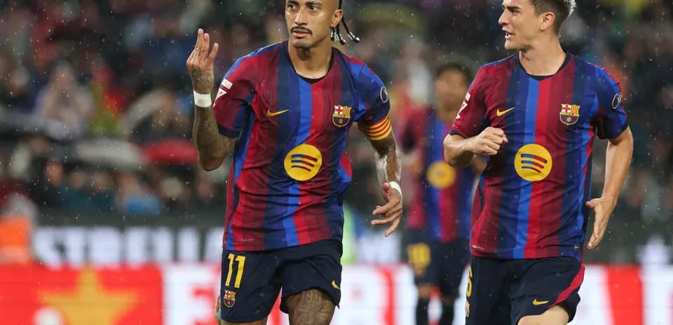 Joueurs du Barça célébrant un but