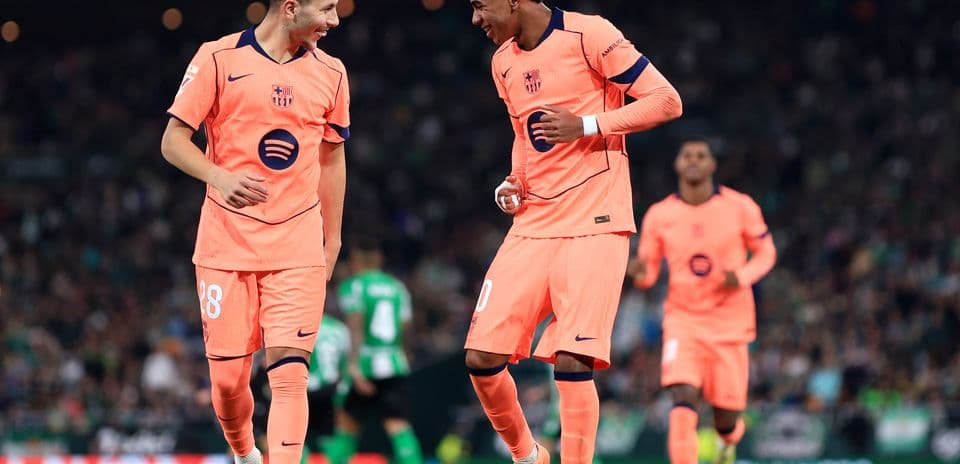 Joueurs du FC Barcelone célébrant un but