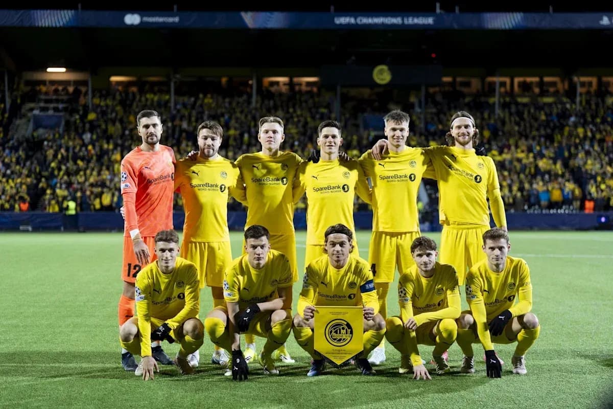 Équipe de Bodo/Glimt avant le match