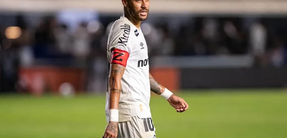 Neymar en action lors du match contre Palmeiras