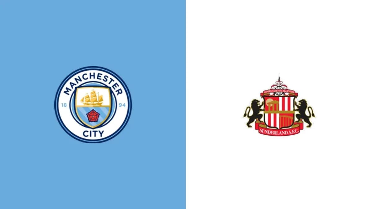 Logos de Manchester City et Sunderland AFC côte à côte
