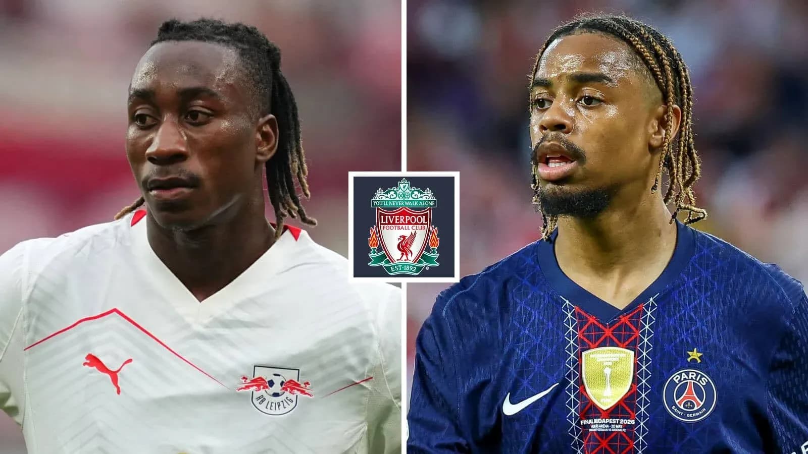Deux joueurs en maillots de football d'équipes différentes