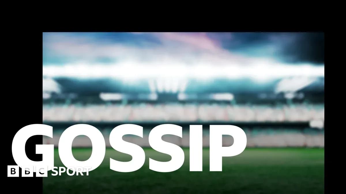 Stade flou avec texte 'GOSSIP' au premier plan