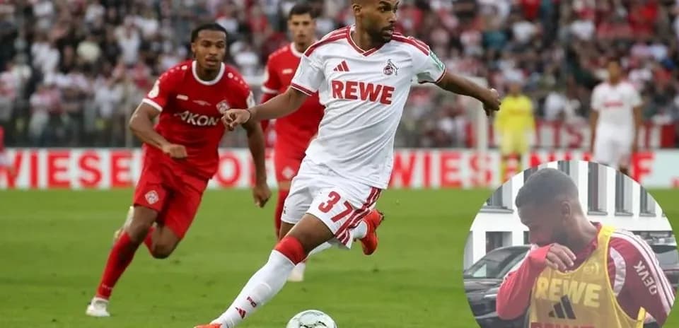 Joueur du FC Cologne en action pendant un match