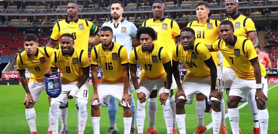 Équipe équatorienne avant le match