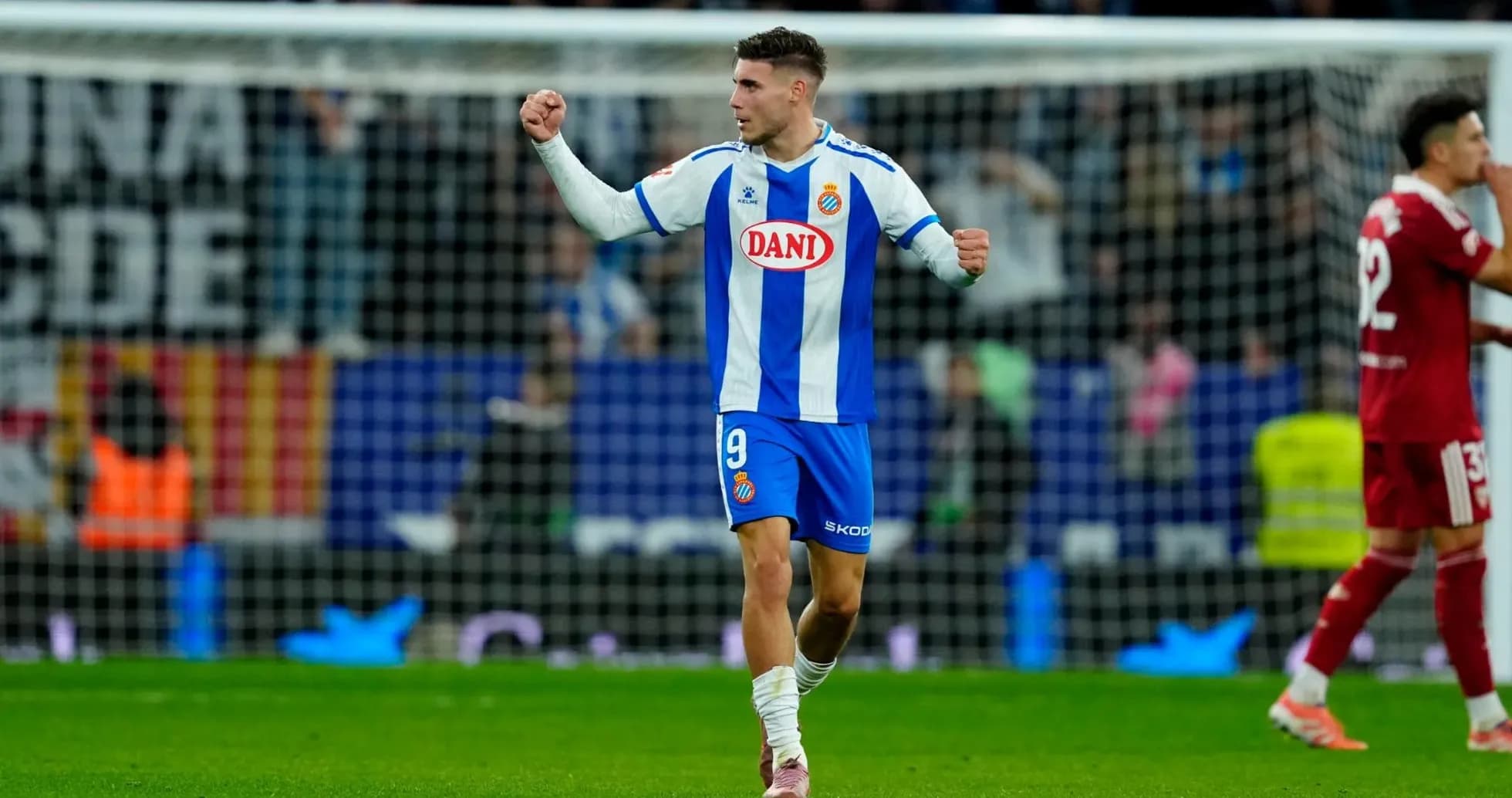 Joueur d'Espanyol célébrant un but