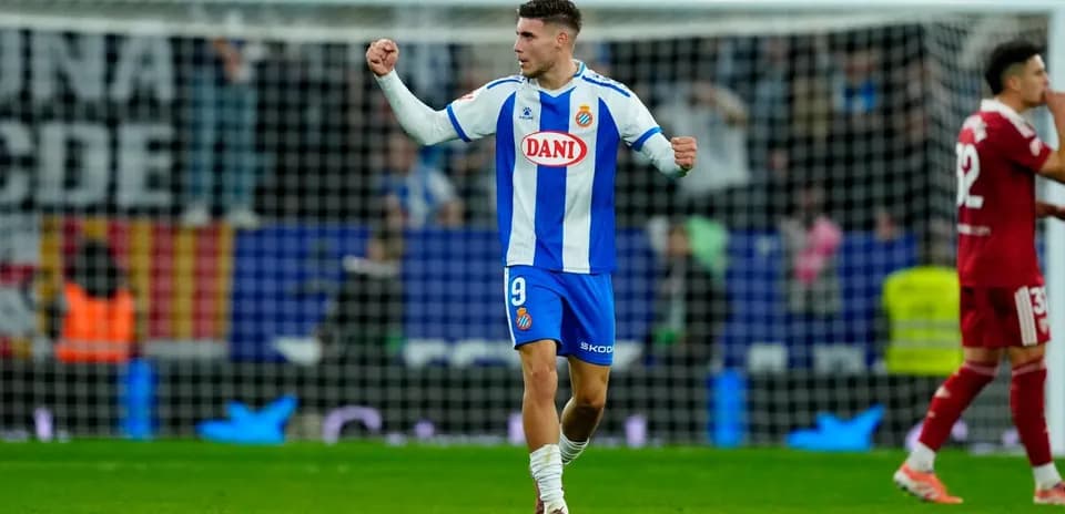 Joueur d'Espanyol célébrant un but