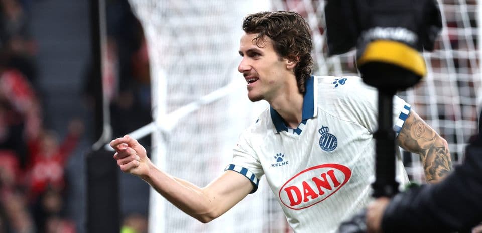 Joueur d'Espanyol célébrant un but
