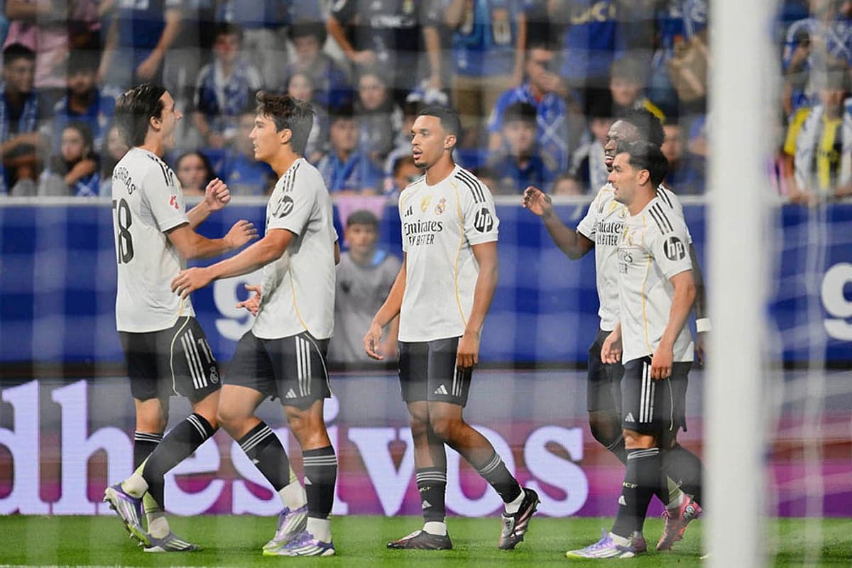 Joueurs du Real Madrid célébrant un but