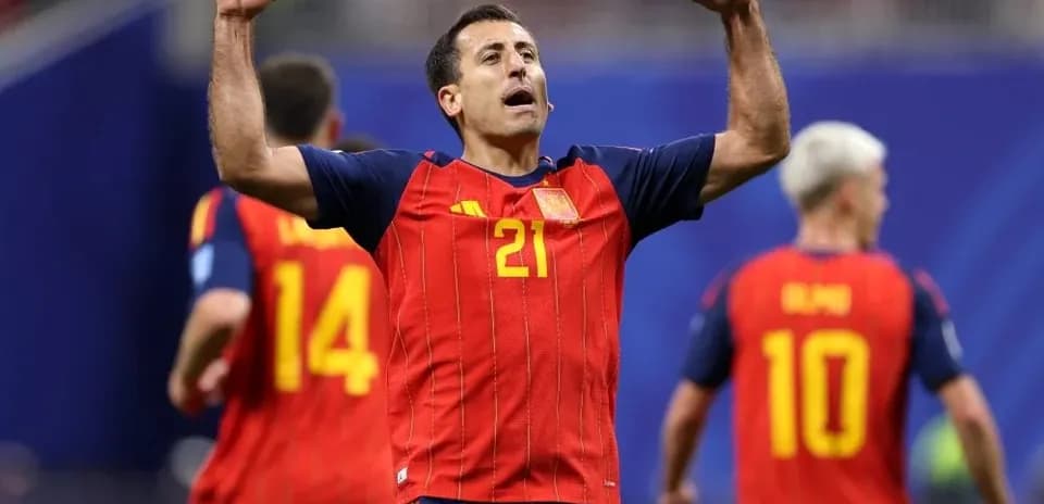 Joueur espagnol célébrant un but lors du match