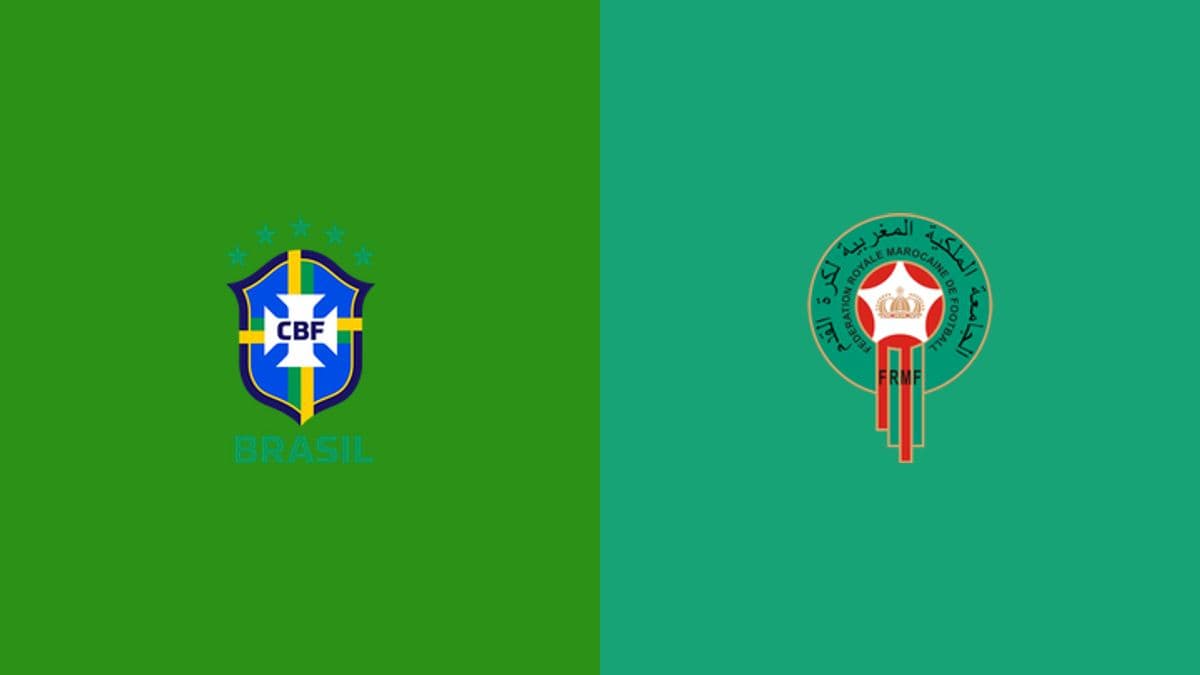 Logos de l'équipe du Brésil et du Maroc