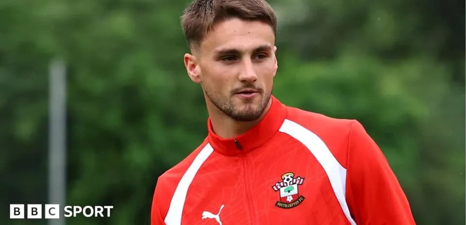 Joueur de Southampton FC lors d'une séance d'entraînement