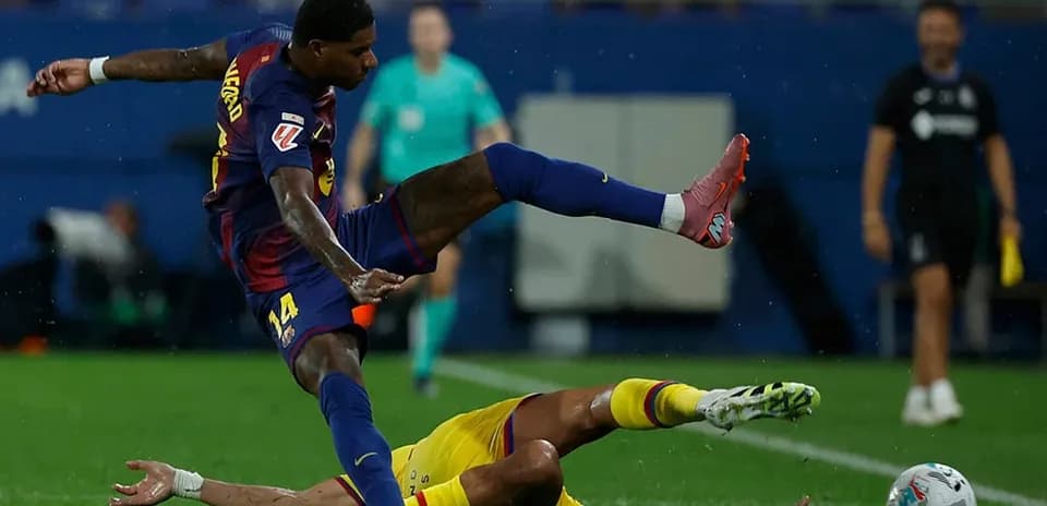 Un joueur de Barcelone en action contre Getafe
