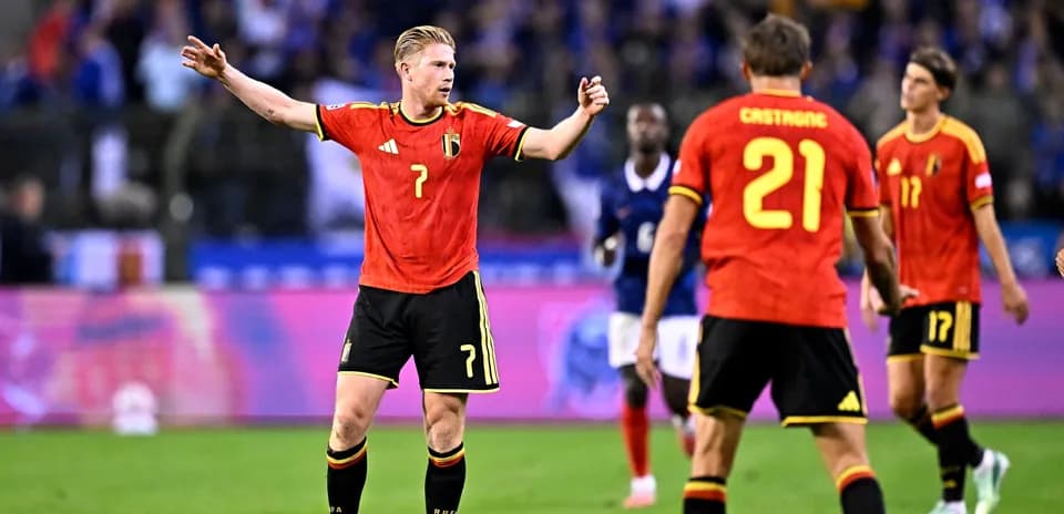 Joueurs belges en action lors d'un match