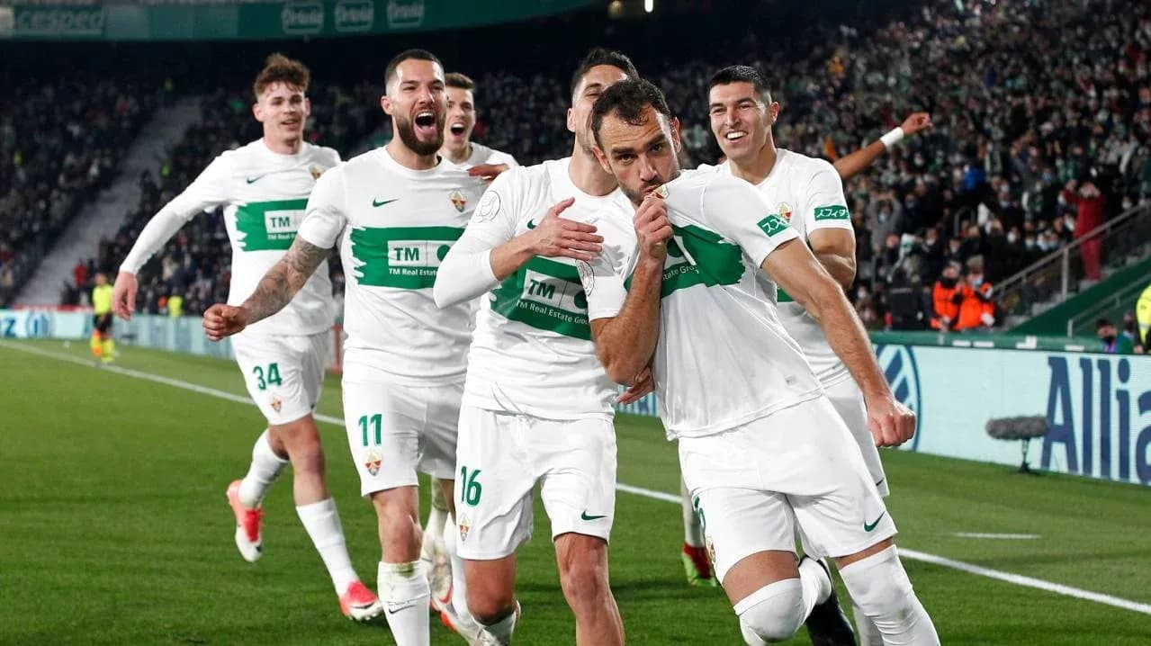 Célébration de but d'Elche lors d'un match