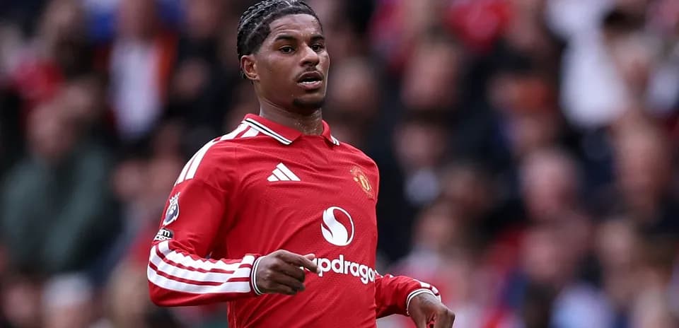 Joueur de Manchester United sur le terrain de jeu