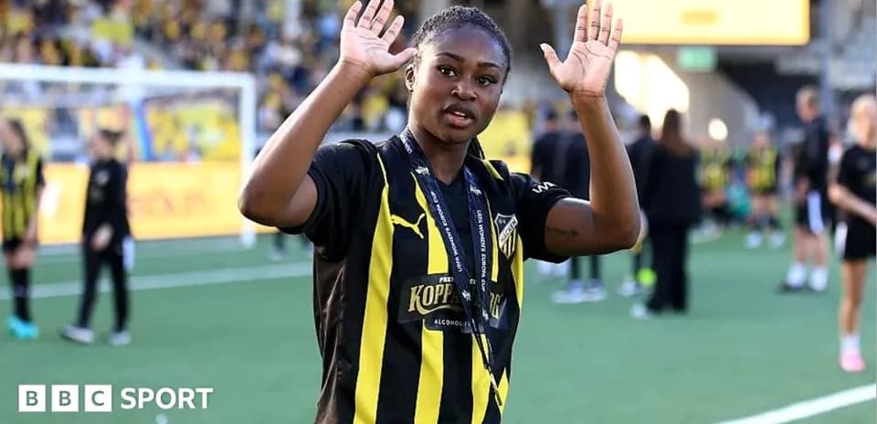 Joueuse saluant les supporters après le match