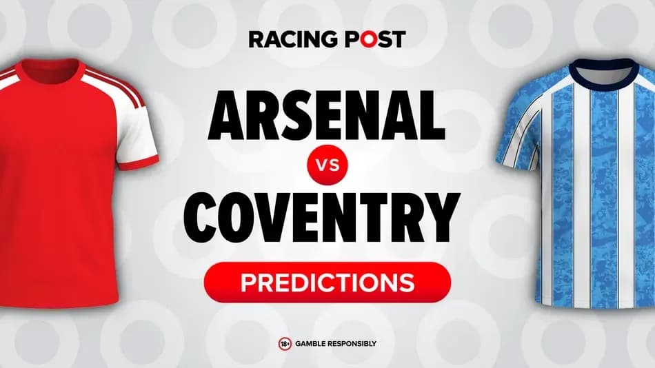 Maillots d'Arsenal et Coventry avec texte de prédictions
