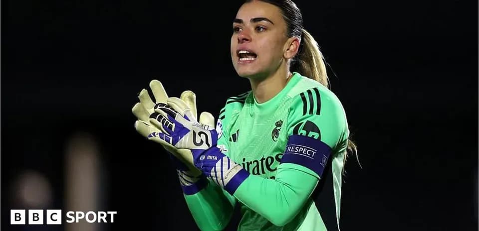 Gardienne de but de Real Madrid en action