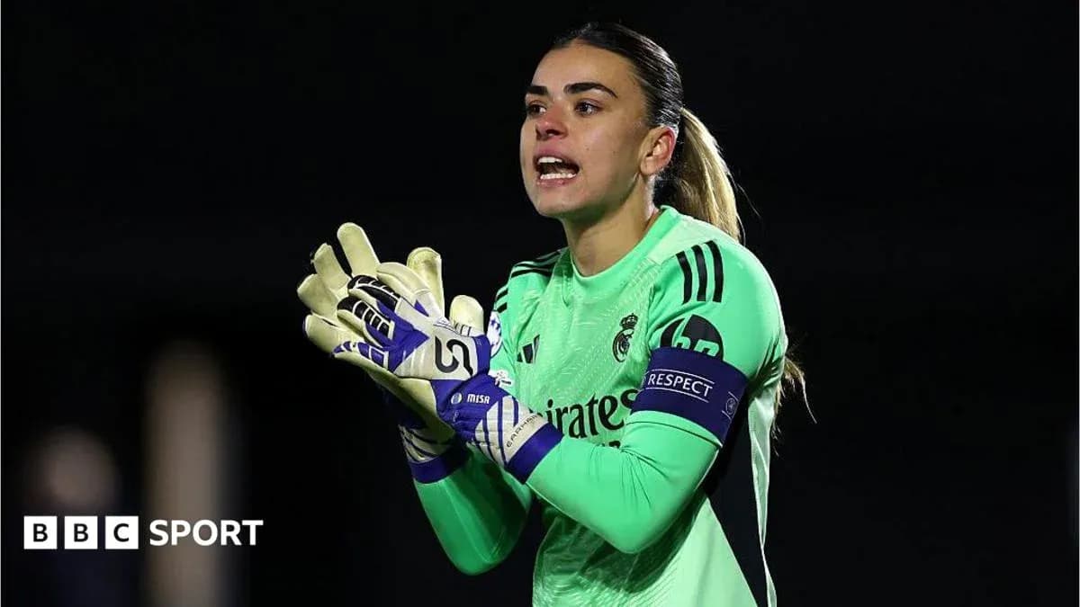 Gardienne de but de Real Madrid en action