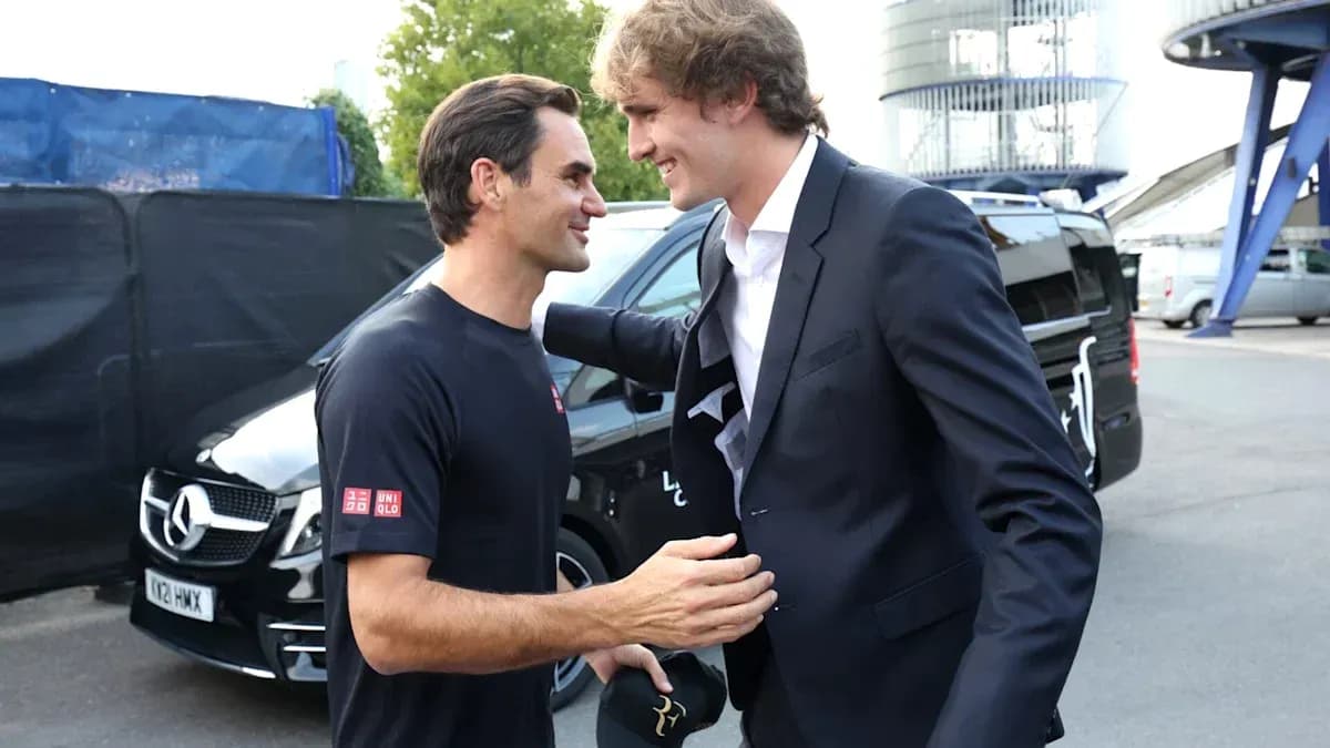 Deux joueurs se saluant à l'extérieur d'un événement