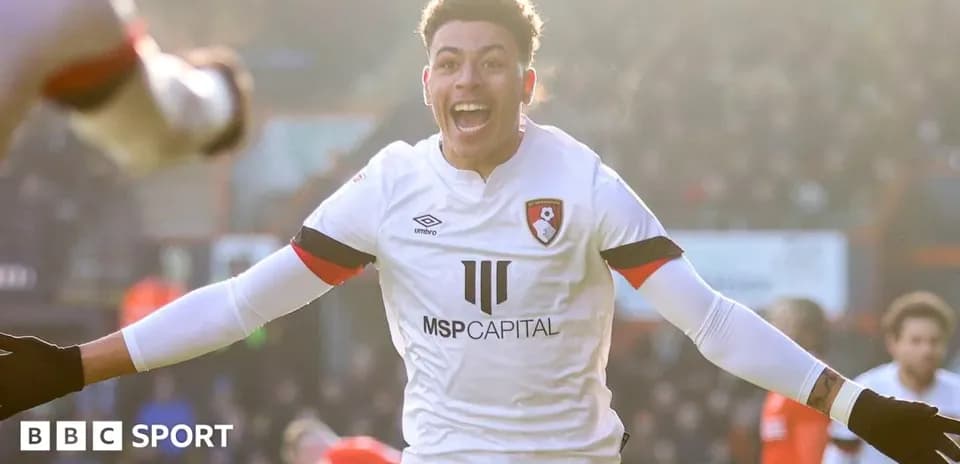 Joueur de Bournemouth célébrant un but lors du match