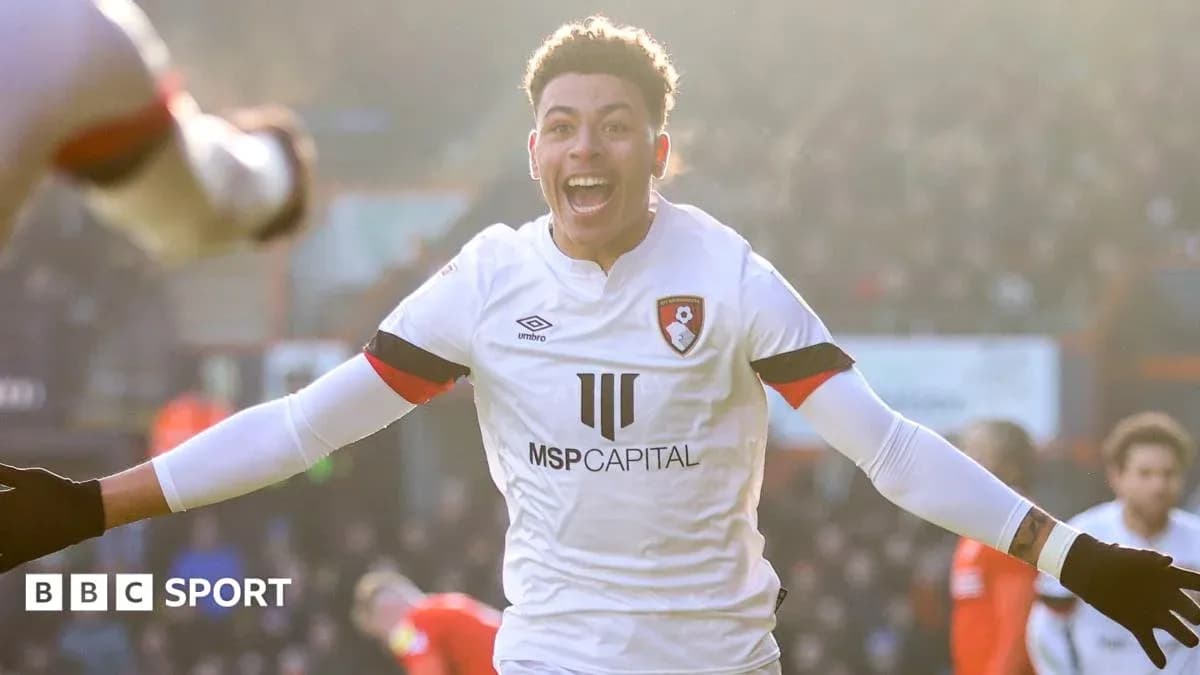 Joueur de Bournemouth célébrant un but lors du match