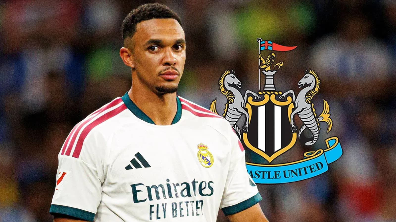 Joueur de football avec le logo de Newcastle United