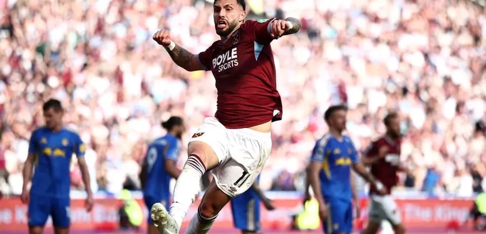Joueur de West Ham célébrant un but lors du match