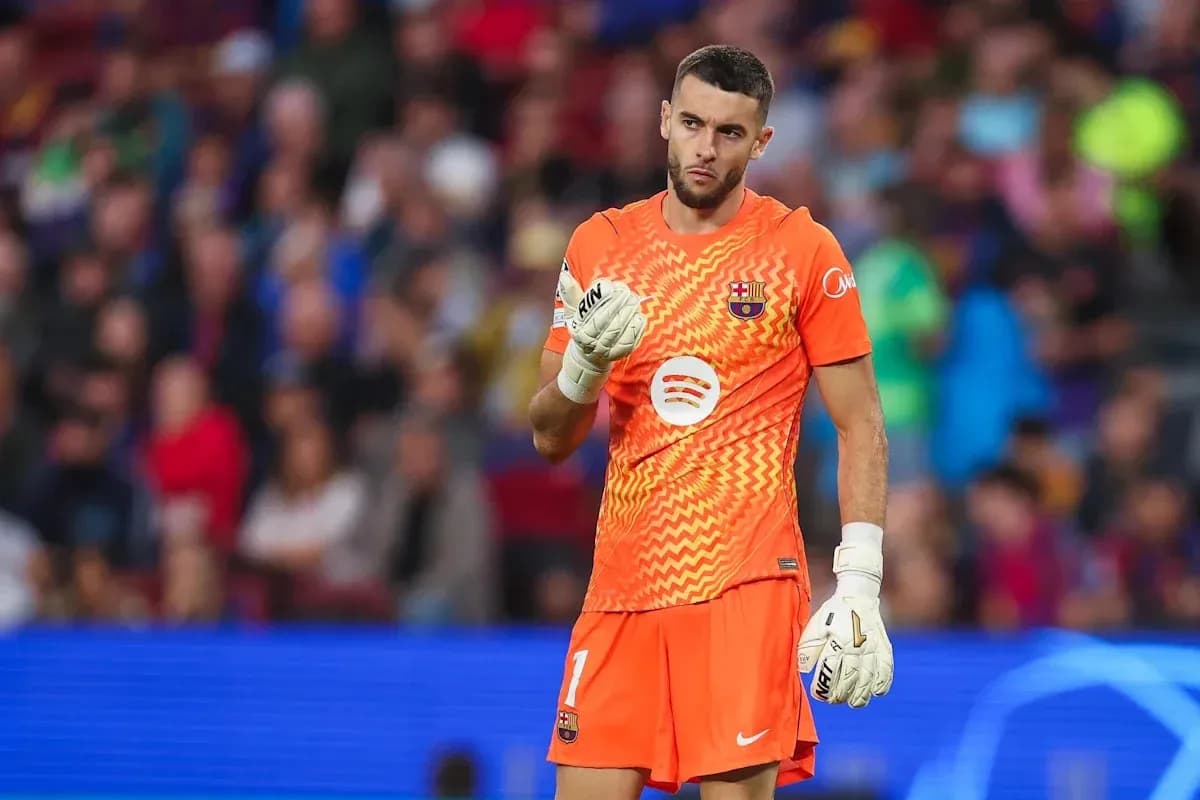 Gardien de but de Barcelone sur le terrain
