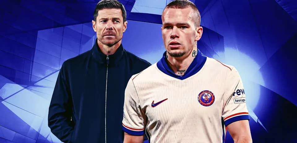 Entraîneur et joueur en tenue de match sur fond graphique