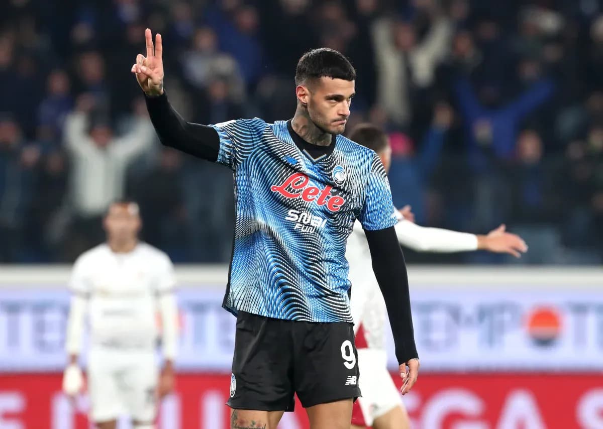 Joueur d'Atalanta célébrant un but