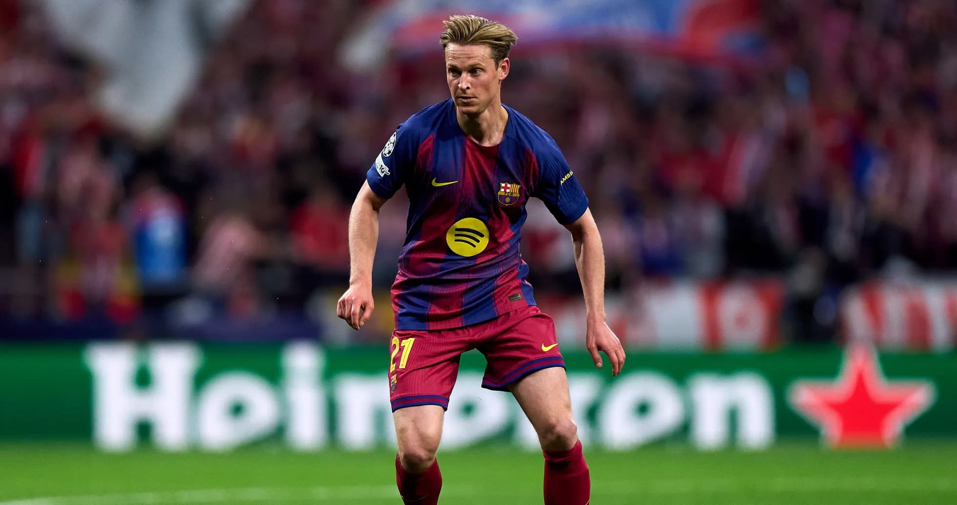 Joueur de Barcelone en action sur le terrain