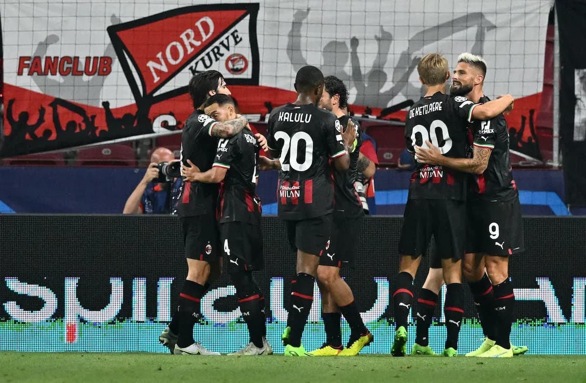 Célébration des joueurs de l'AC Milan