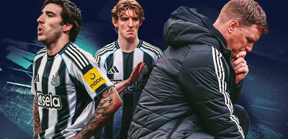 Joueurs de Newcastle et entraîneur en réflexion