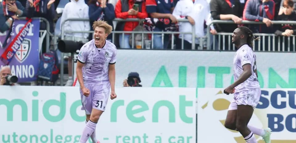 Joueurs d'Udinese célébrant un but