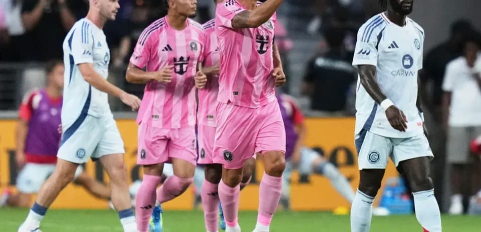 Joueurs de l'Inter Miami célébrant un but pendant le match
